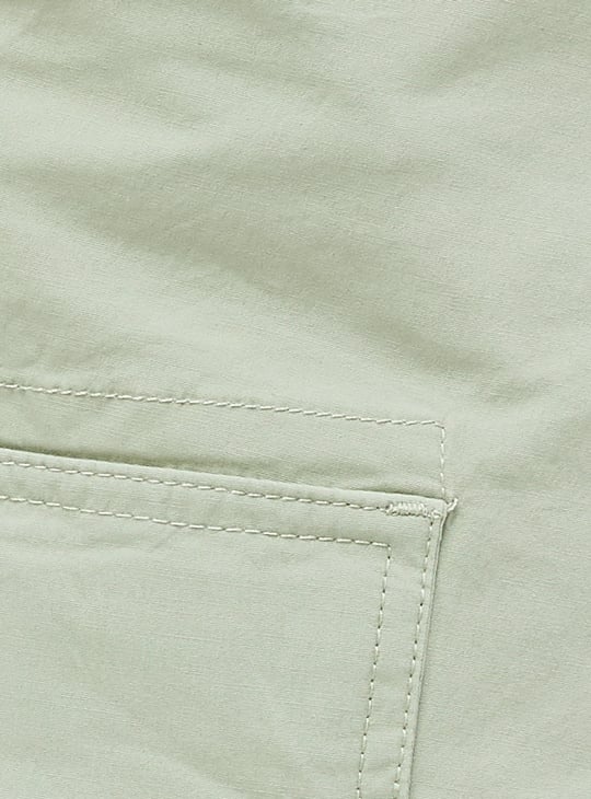 The BlueVibe best olive green denim lycra men cargo shorts