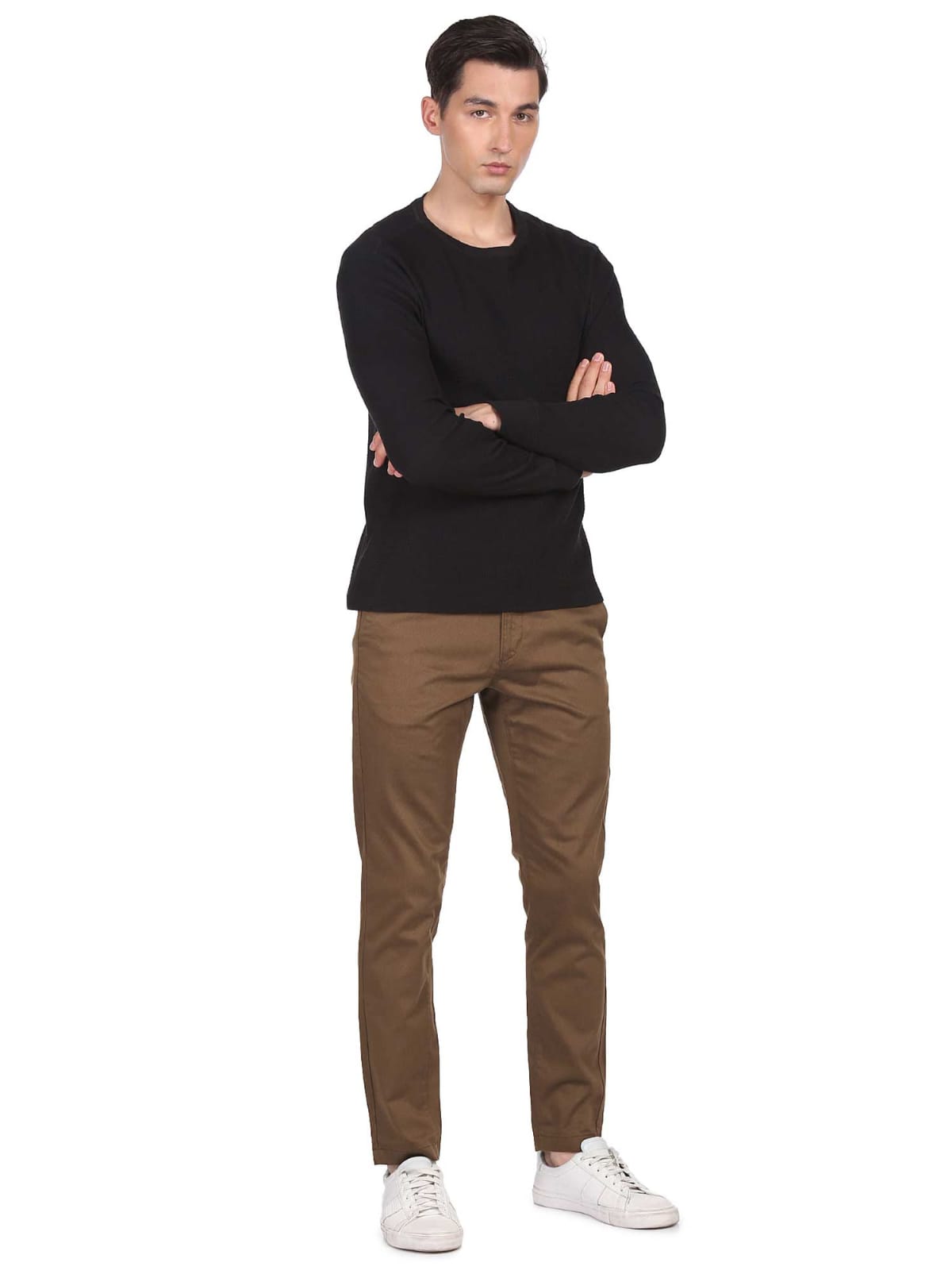 Jack&Jordan Dark brown stretchable men trouser