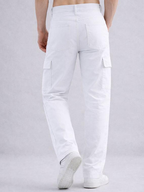 The Blue Vibe Dark Blue , White , Black - Set of 3 (combo Set) denim cargo's for men