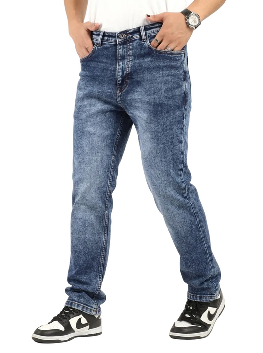 The BlueVibe best Regular Fit Carbon blue men jeans