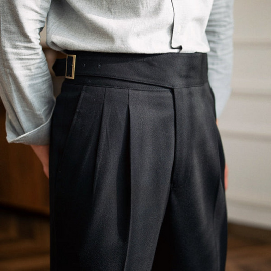 Jack&Jordan Indigo Blue Premium Italian Cut Cotton fully stretchable Gurkha Pant.