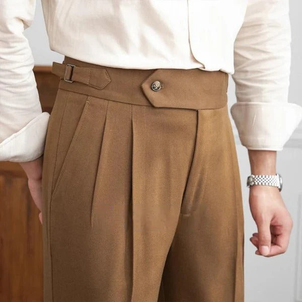 The BlueVibe Dark Broun Premium Italian Cut Cotton Gurkha Pant.