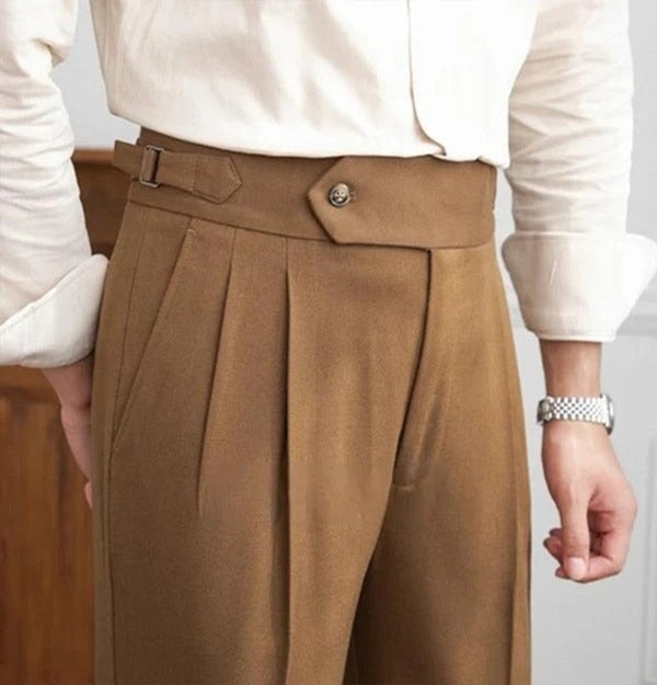 The BlueVibe Dark Broun Premium Italian Cut Cotton Gurkha Pant.