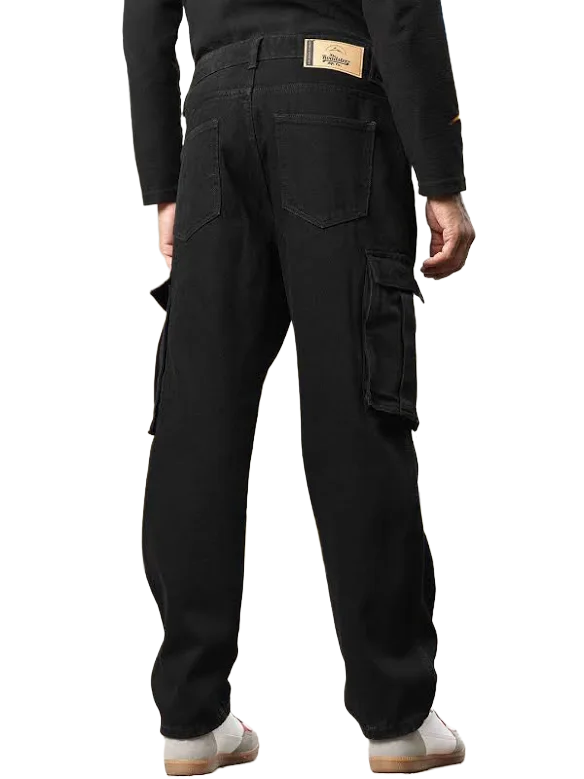 The BlueVibe - Z- black ( BUY 1 GET- 1 FREE )   denim cargo for men