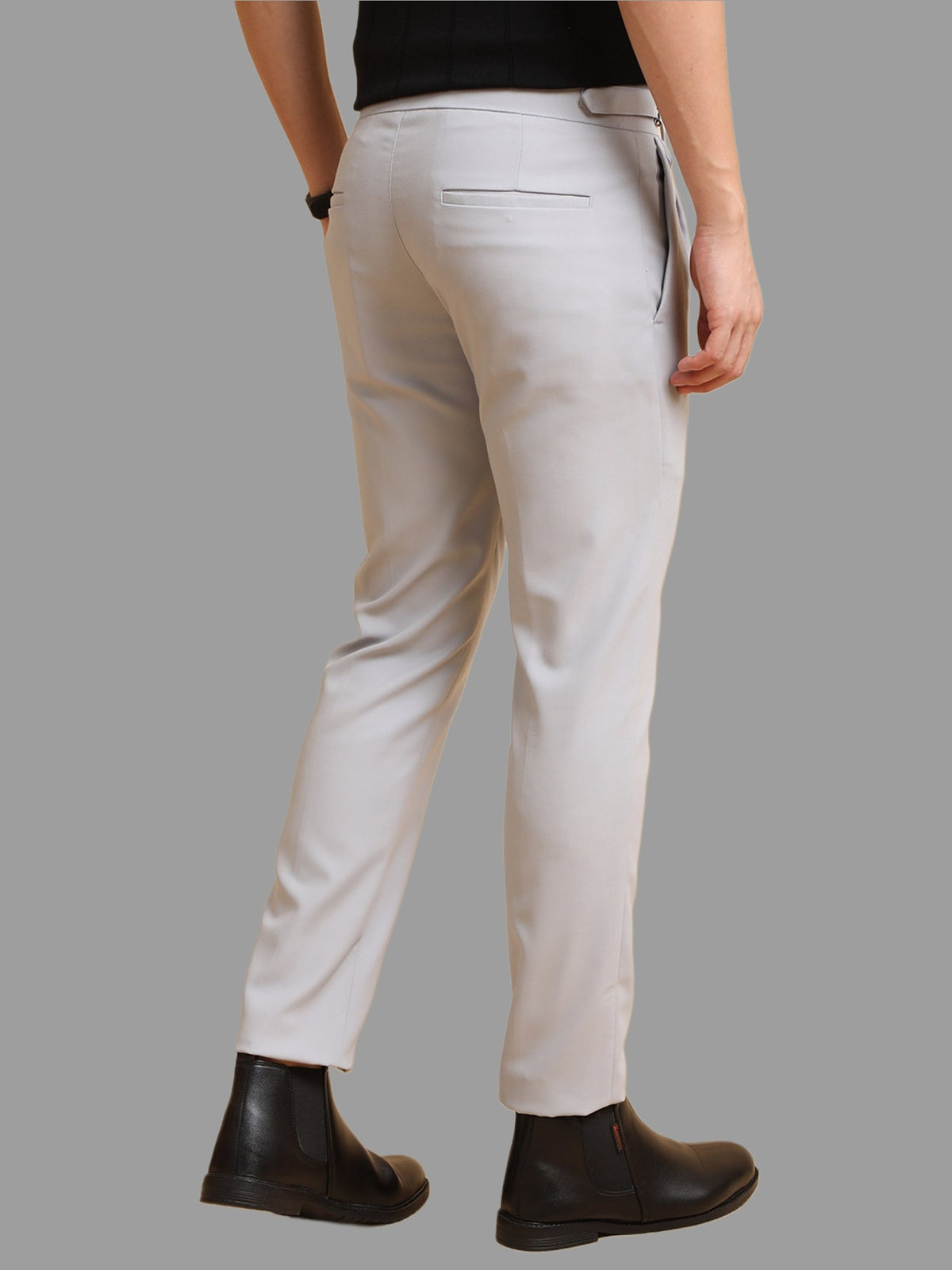 The BlueVibe Grey Premium Italian Pattern Cotton Gurkha Pant.