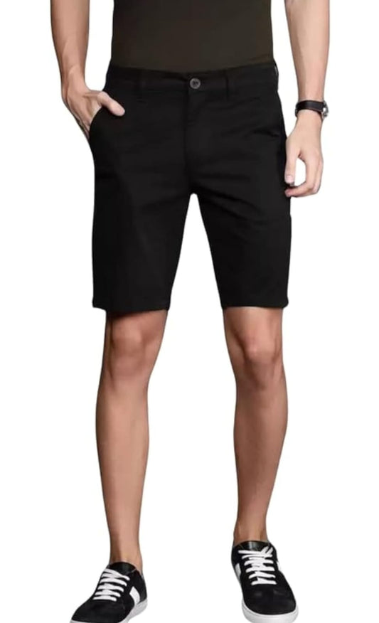The BlueVibe fully stretchable black men shorts