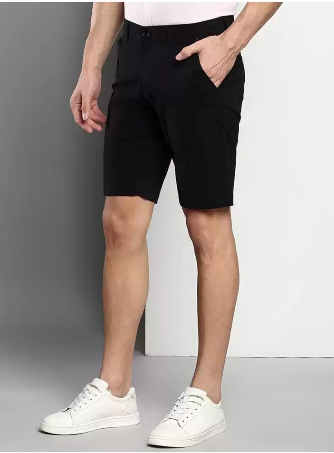 The BlueVibe fully stretchable black men shorts