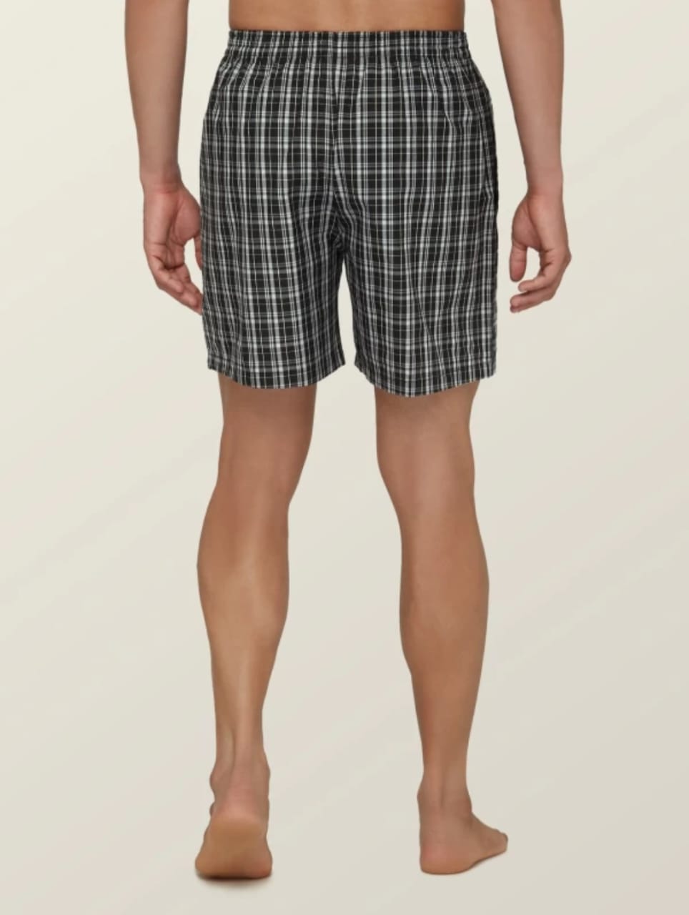 The BlueVibe best cotton fabric men check boxer