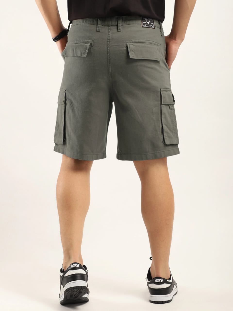 The BlueVibe best dark DARK GHREY denim lycra men cargo shorts