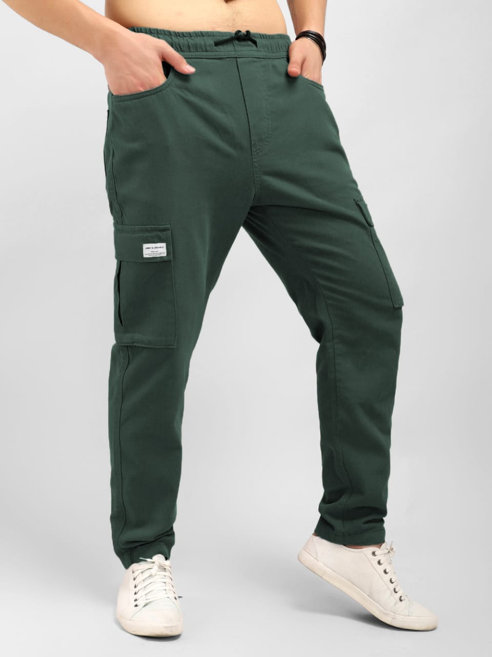 The BlueVibe Best Quality Green color Men Denim Cargo