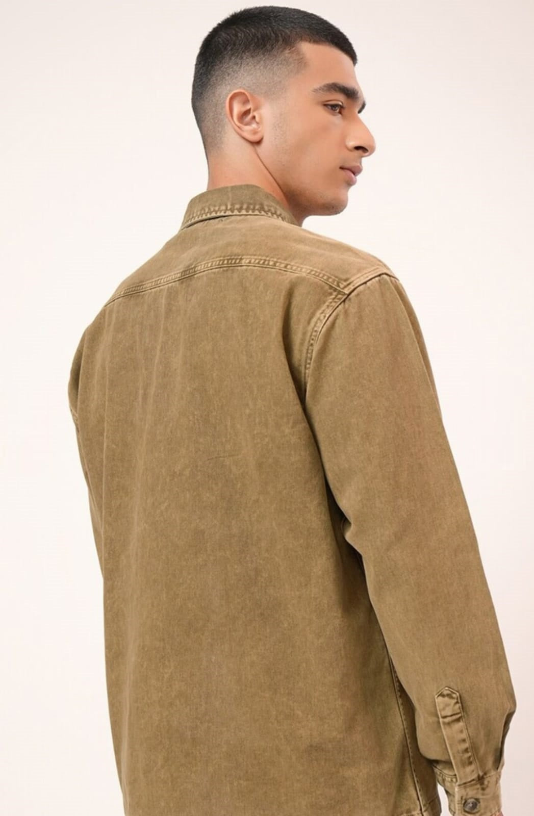 The BlueVibe best mustard color denim shirt