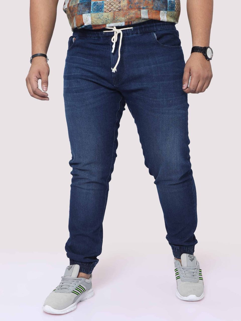 The BlueVibe blue color plus size men jeans