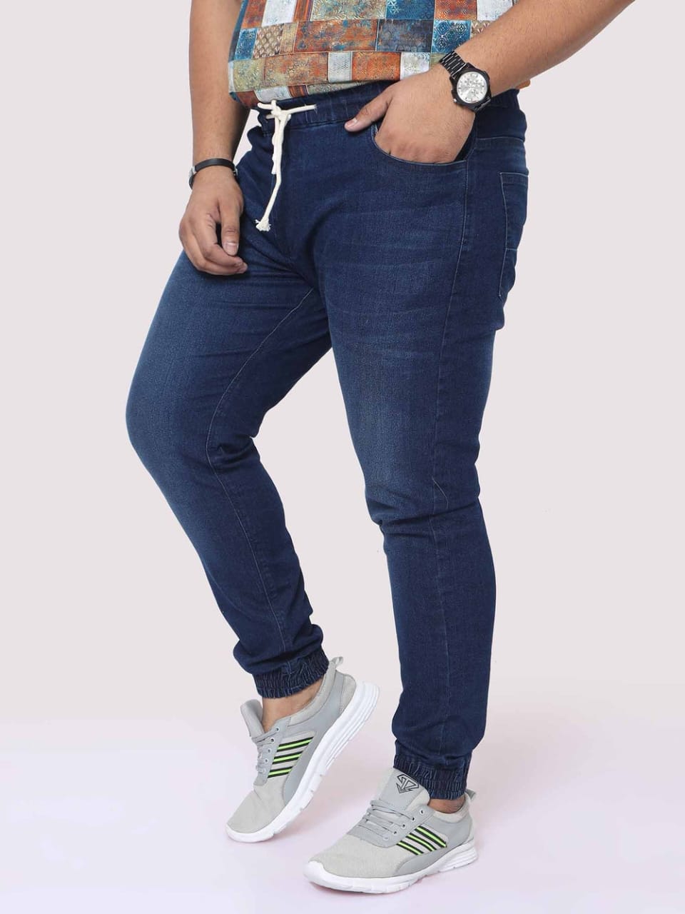 The BlueVibe blue color plus size men jeans