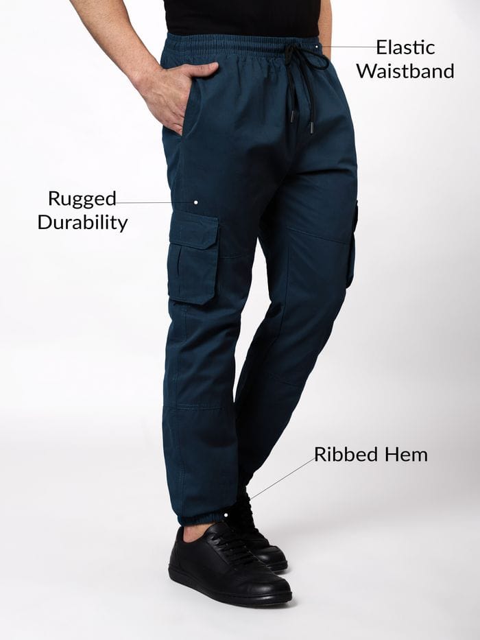 The BlueVibe Mountain navy color men jogger.