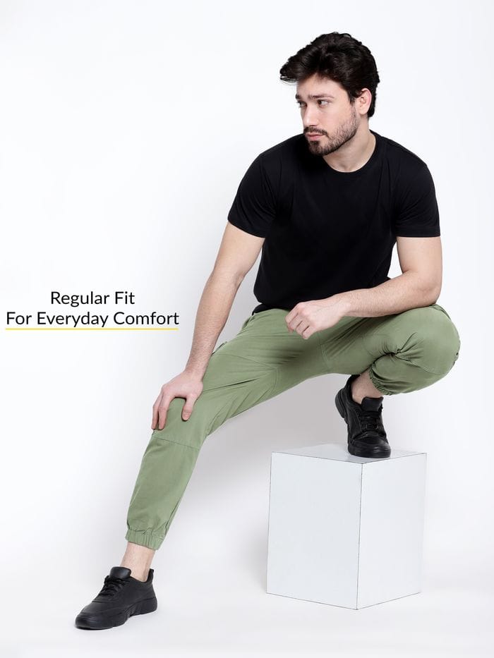 Jack&Jordan Best fabric olive Green men jogger