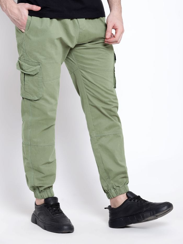 Jack&Jordan Best fabric olive Green men jogger