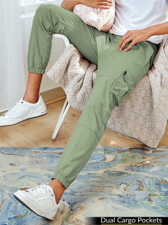 Jack&Jordan Best fabric olive Green men jogger
