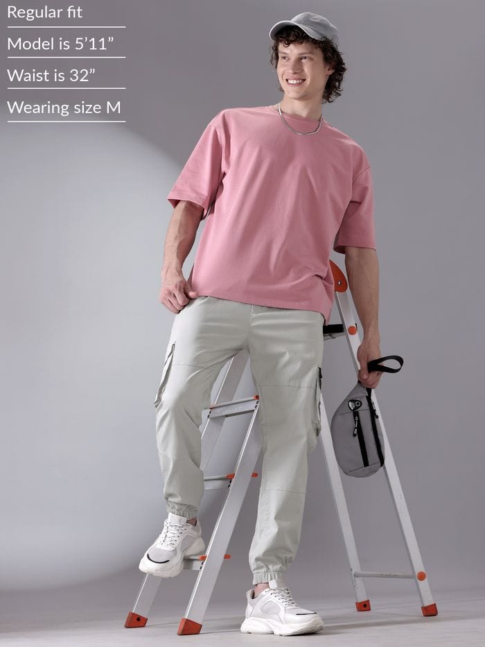 The BlueVibe Best cotton denim fabric off white men jogger