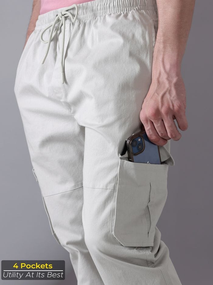 The BlueVibe Best cotton denim fabric off white men jogger