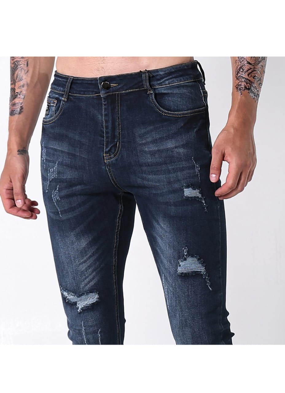 The BlueVibe super denim cotton lycra damage men jeans