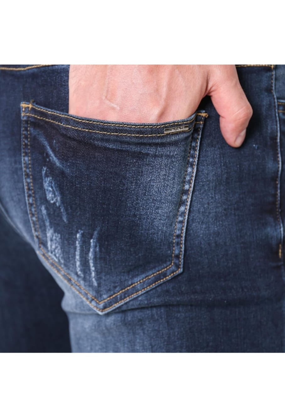 The BlueVibe super denim cotton lycra damage men jeans