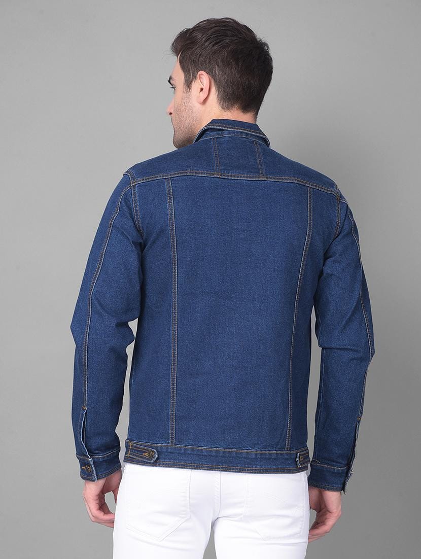 The BlueVibe navy blue Denim jacket for men