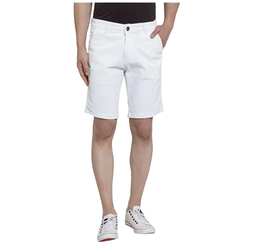 The BlueVibe fully stretchable white chino men shorts