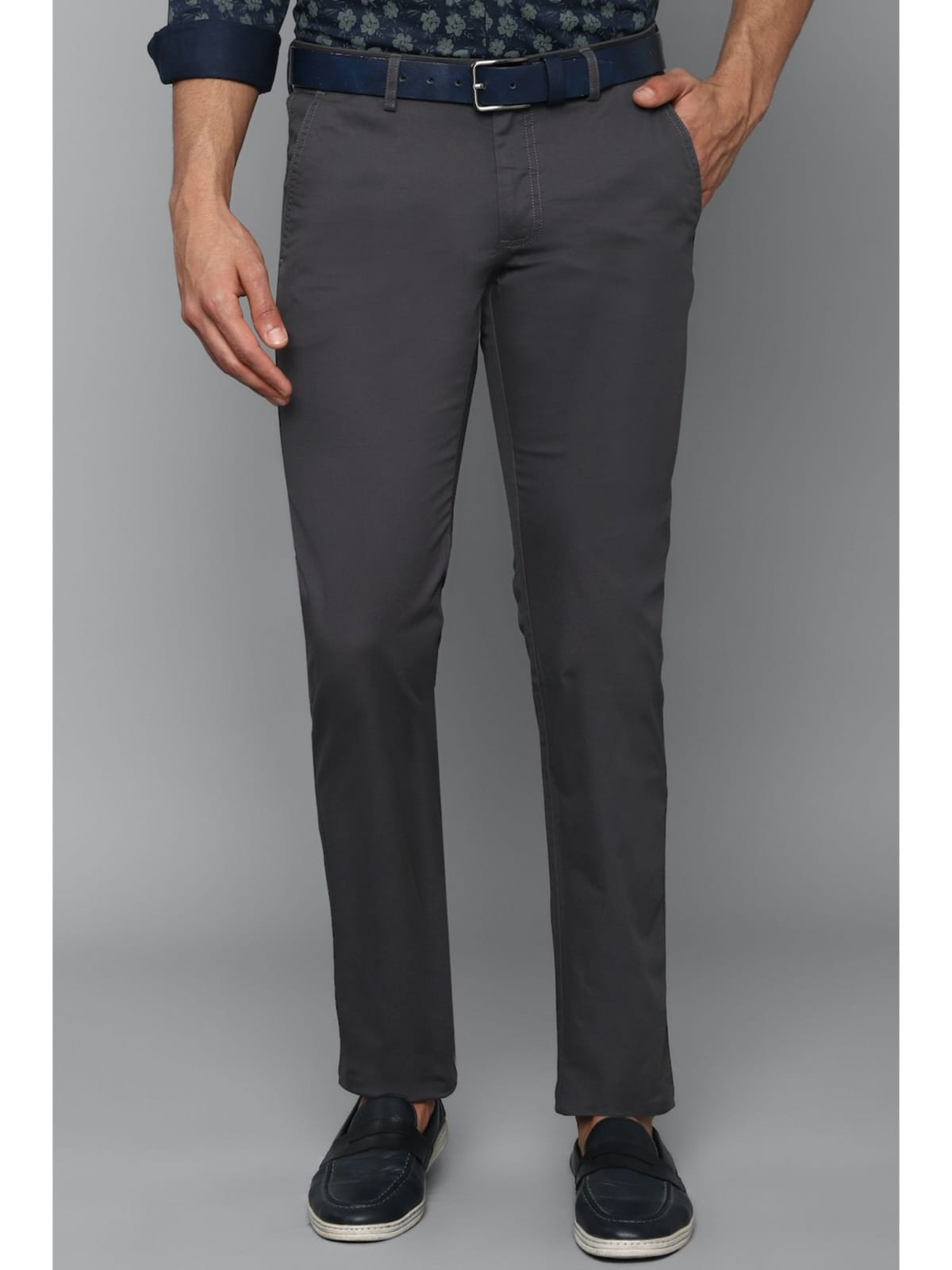 The BlueVibe best dark grey color men trouser