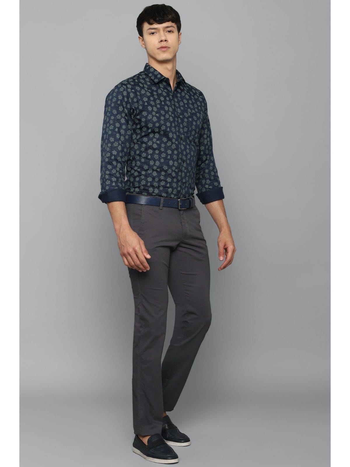 The BlueVibe best dark grey color men trouser