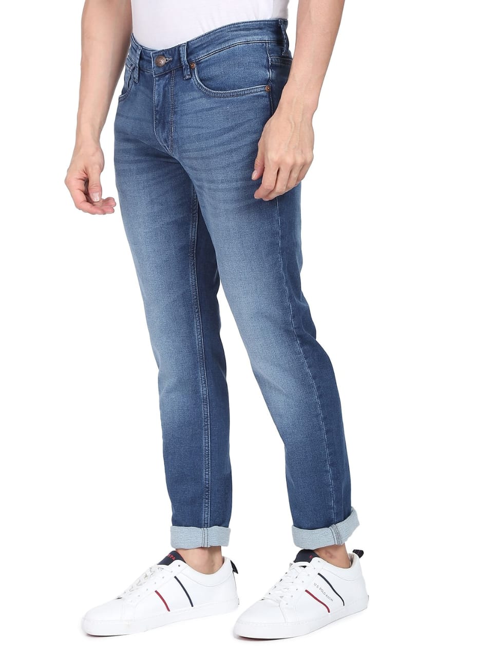 The BlueVibe blue men jeans and white men jeans combo set of 2