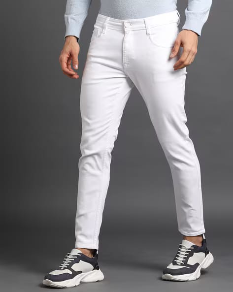 The BlueVibe blue men jeans and white men jeans combo set of 2