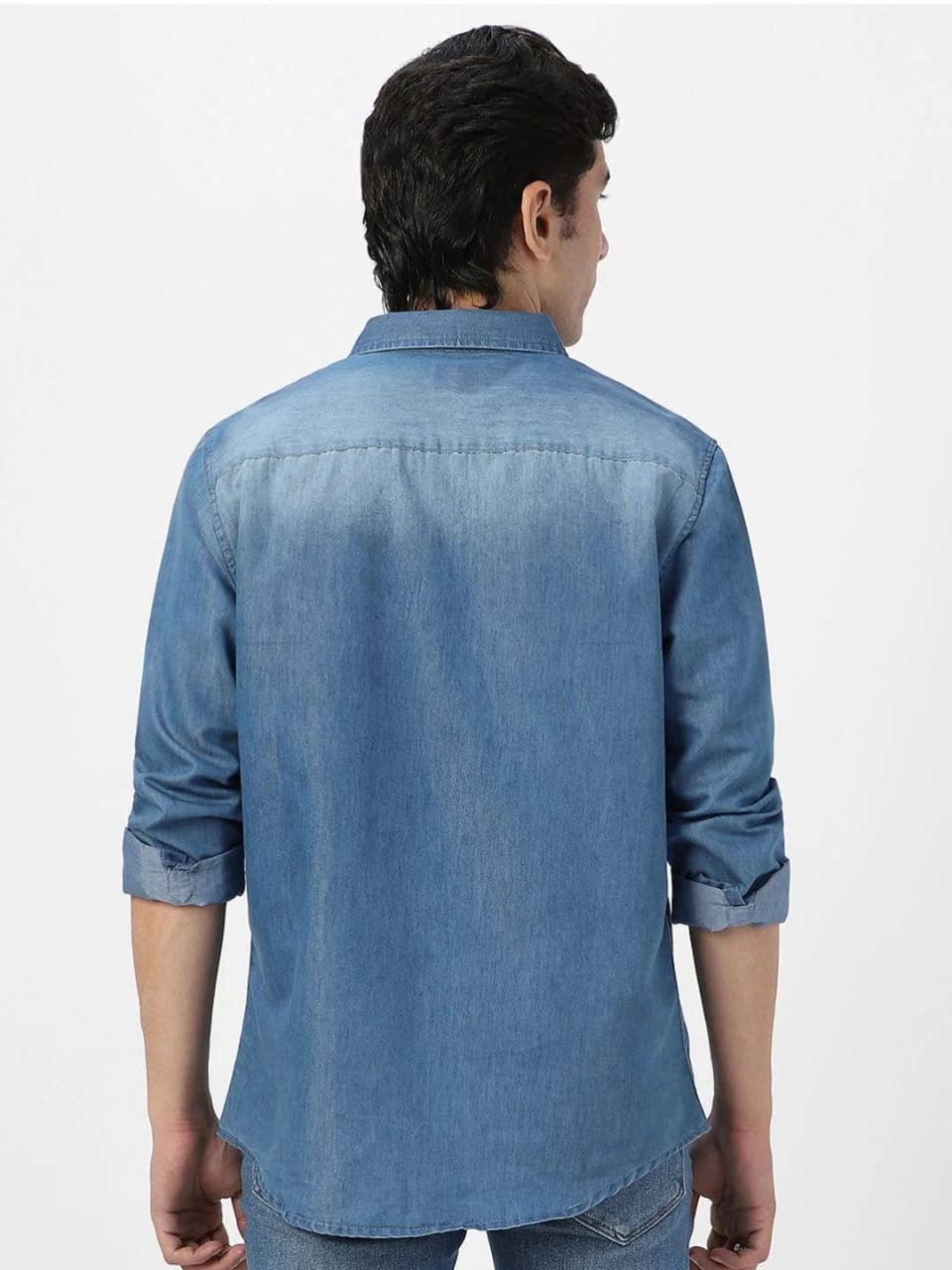 The BlueVibe men light blue denim shirt