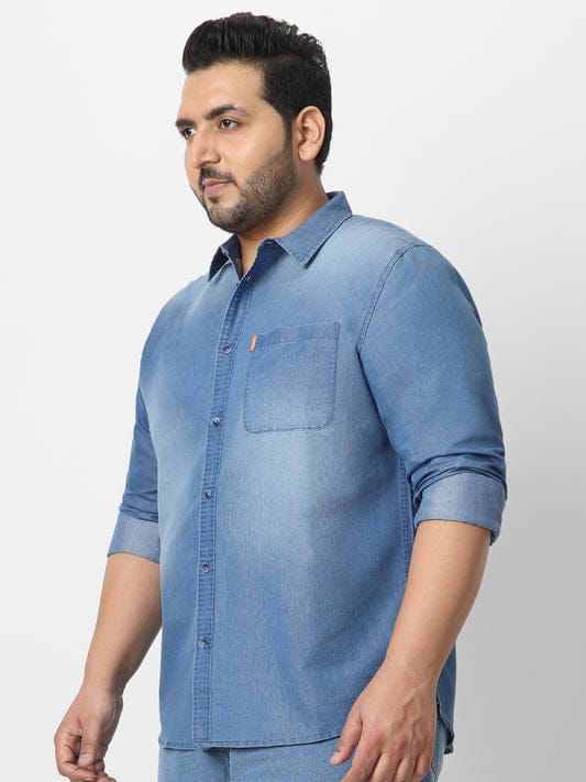 The BlueVibe light blue men denim shirts.