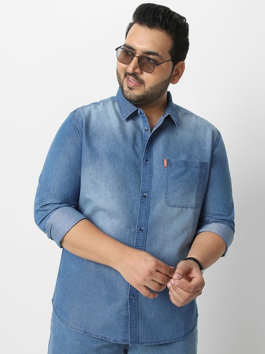 The BlueVibe light blue men denim shirts.
