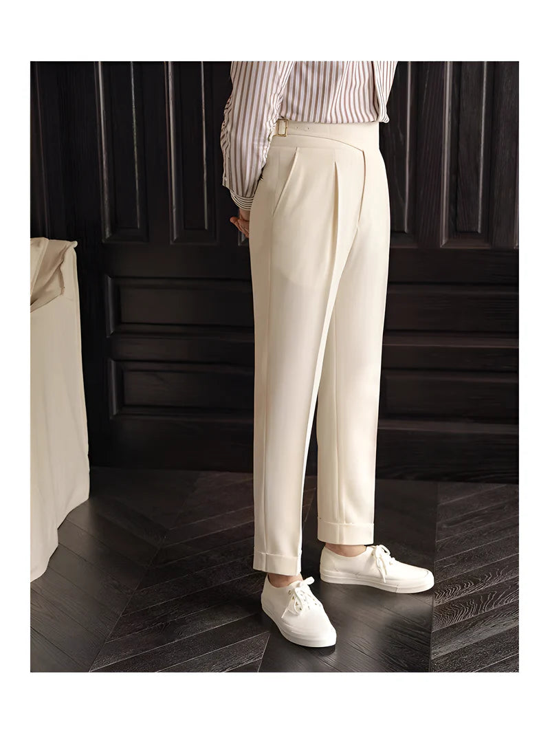 The BlueVibe Off white Premium Italian Cut Cotton Gurkha Pant.