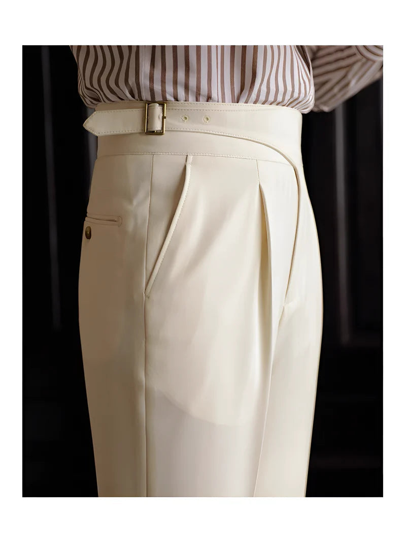 The BlueVibe Off white Premium Italian Cut Cotton Gurkha Pant.