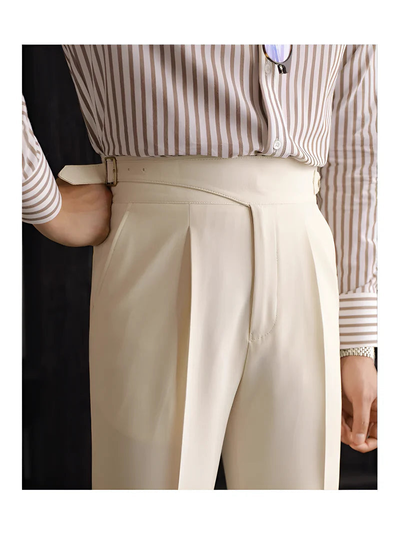 The BlueVibe Off white Premium Italian Cut Cotton Gurkha Pant.