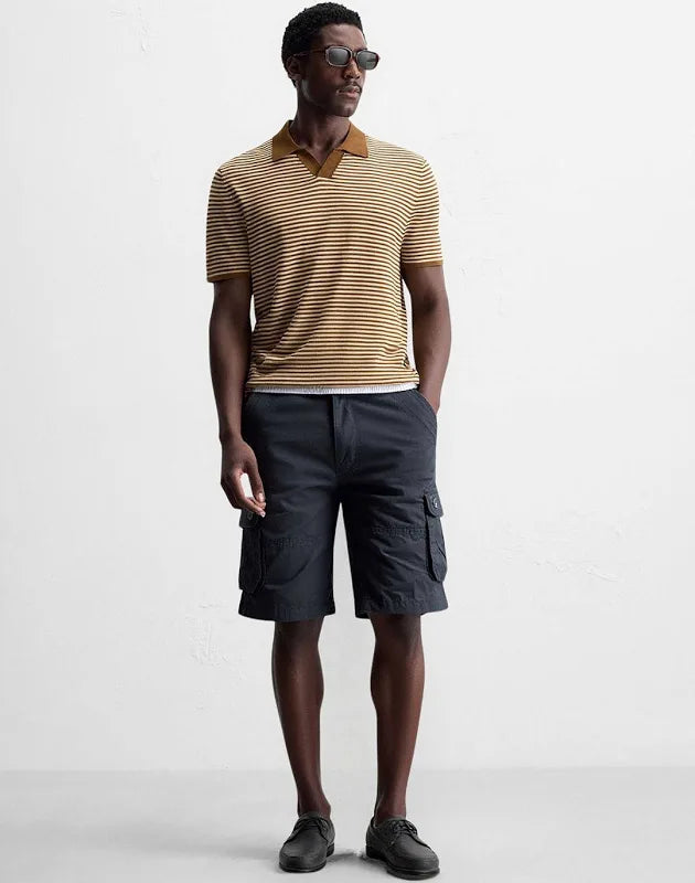 The BlueVibe fully stretchable Dark grey men shorts